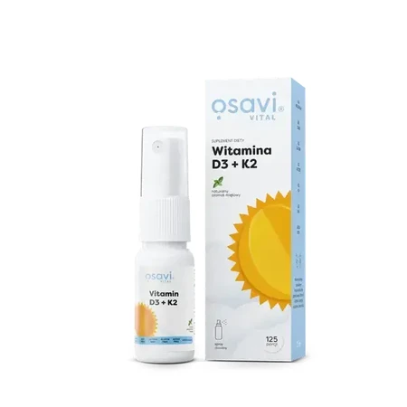Osavi Vitamine D3 + K2, spray buccal, goût menthe, 25 ml