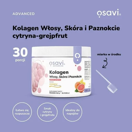 Osavi Collagen Haare, Haut und Nägel, Pulver, Zitronen-Grapefruit-Geschmack, 150 g