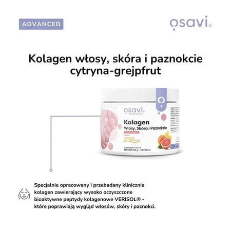 Osavi Collagen Haare, Haut und Nägel, Pulver, Zitronen-Grapefruit-Geschmack, 150 g