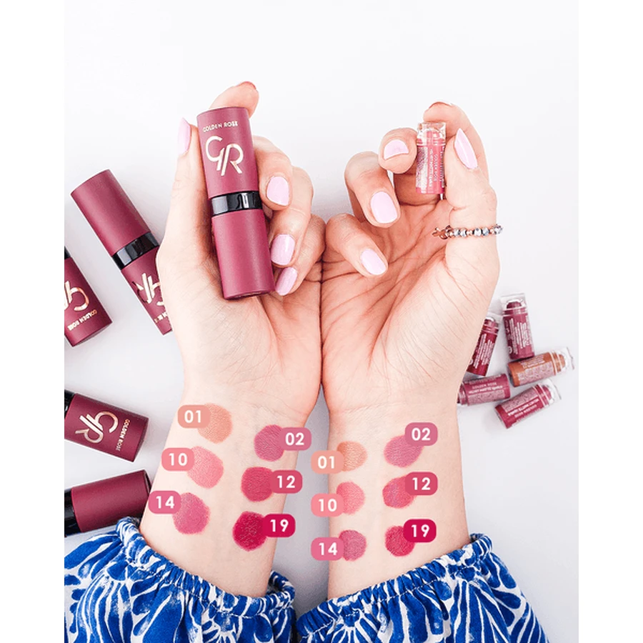 Golden Rose Mini Velvet Matte, set de mini barras de labios mate, 6 x 0,5 g