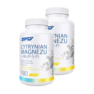 Satz von 2x SFD Magnesiumcitrat + B6 (P-5-P), Tabletten, 180 Stück.