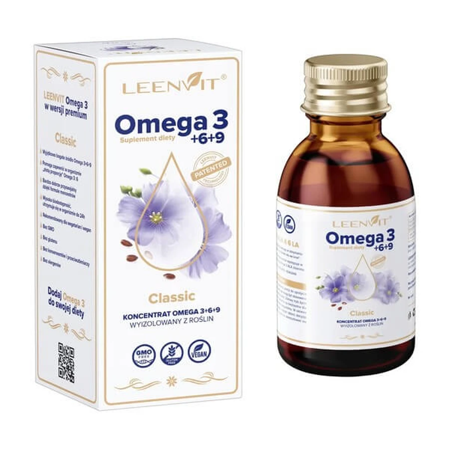 Leenvit Omega 3 Classic, líquido, 125 ml