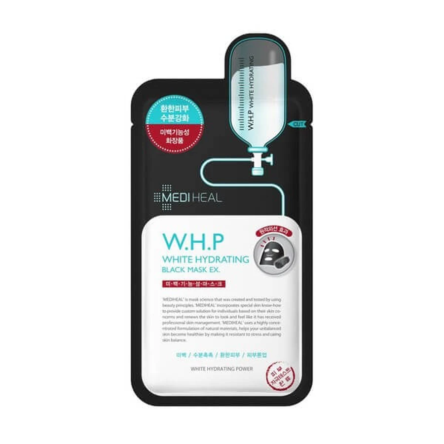 Mediheal W.H.P White Hydrating, mascarilla negra hidratante, 25 ml