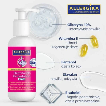 Allergica Dermifant, smerende lotion voor kinderen Regeneratie, 200 ml