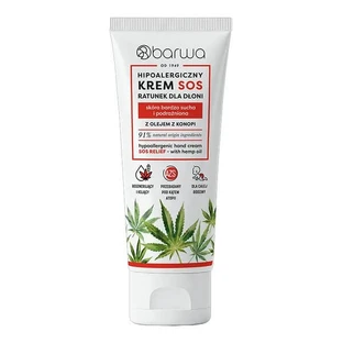 Barwa Hypoallergenic, SOS crème pour les mains, hypoallergénique, 75 ml