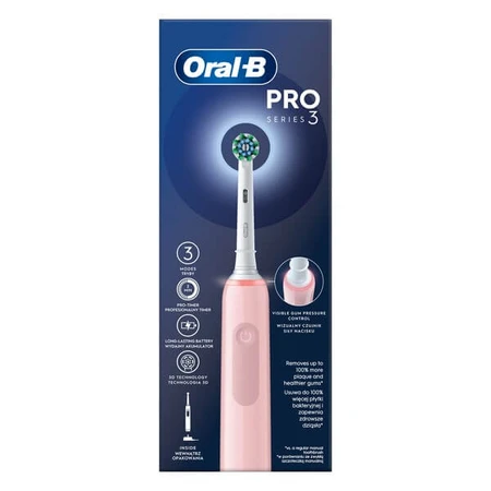 Oral-B, Pro Series 3, pink, electric toothbrush