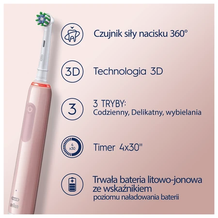 Oral-B, Pro Series 3, pink, electric toothbrush
