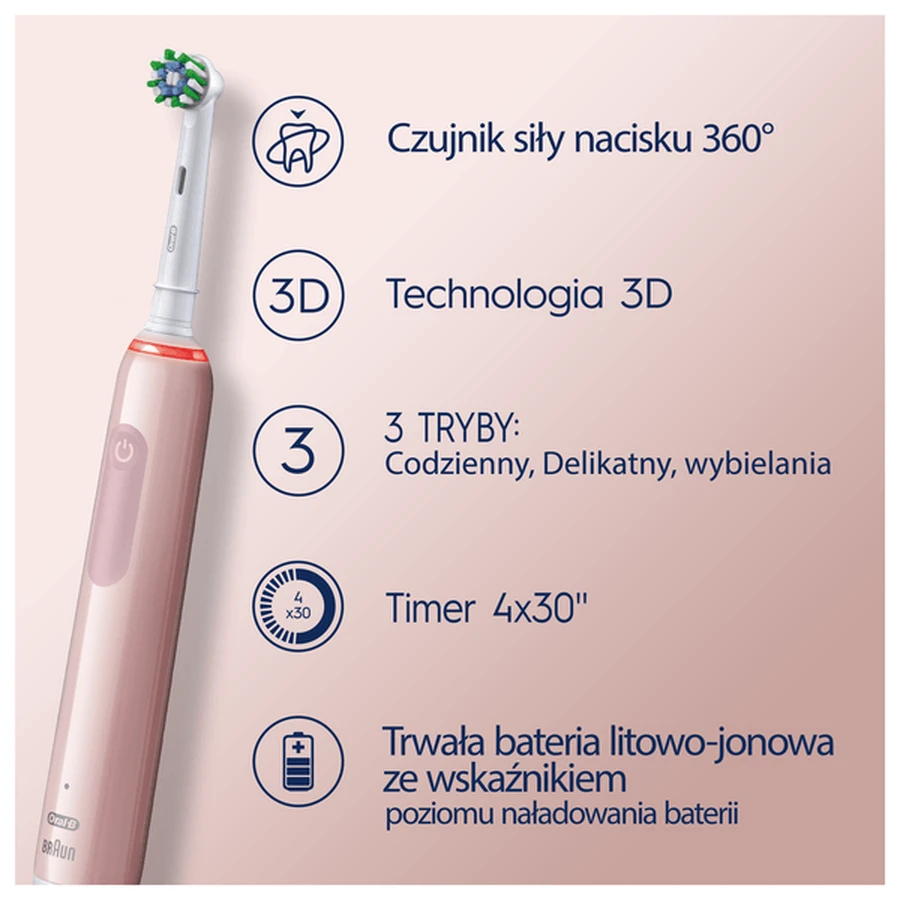 Oral-B, Pro Series 3, pink, electric toothbrush