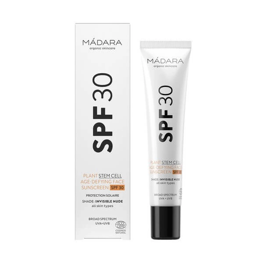 Madara Plant Steam Cell Age-Defying Face Sunscreen, anti-aging gezichtscrème SPF30, 40 ml.