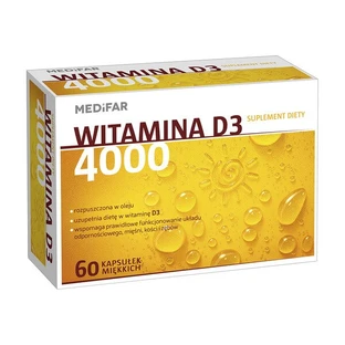 MEDiFAR Vitamin D3 4000, soft capsules, 60 pcs.