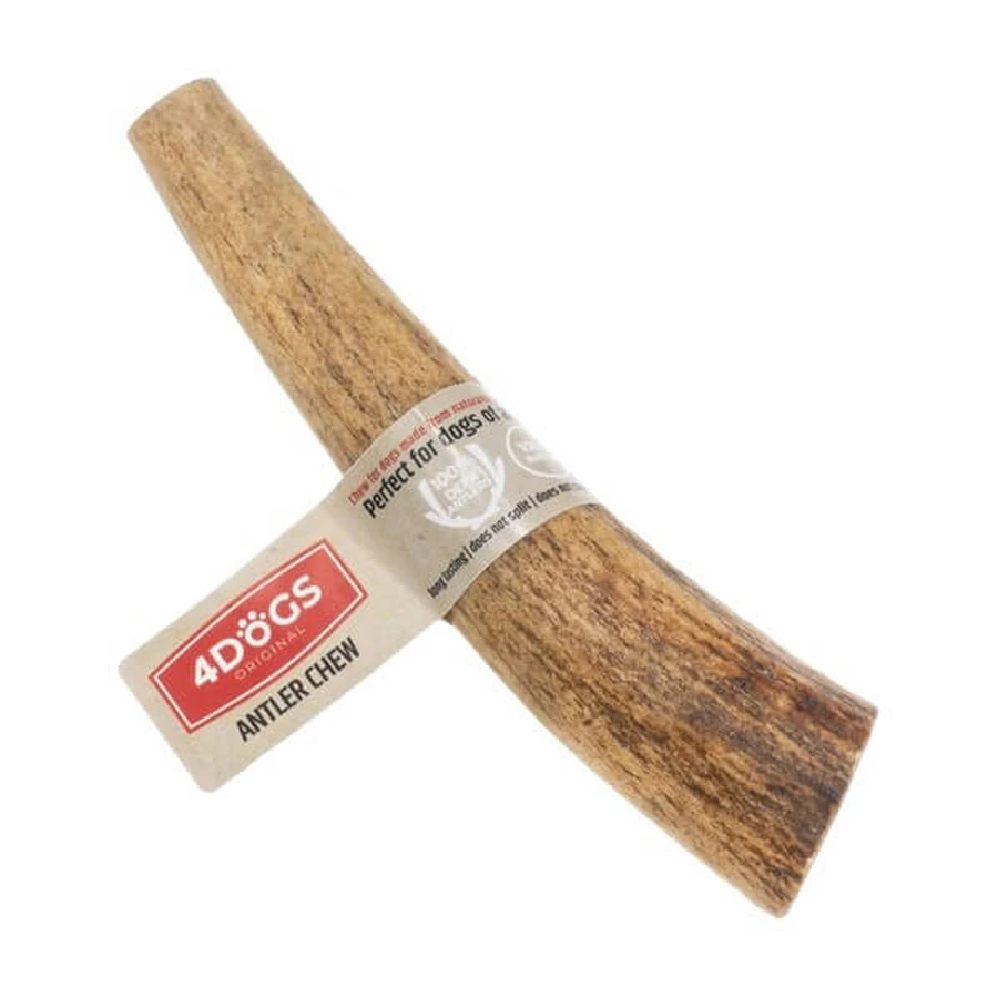 4Dogs Original, cuerno de ciervo para masticar perro, duro L, perro 15-25 kg, 1 ud.