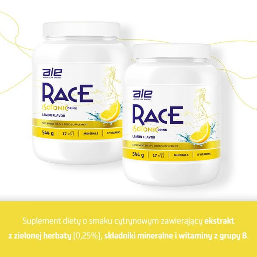 Ale Race Isotone Drink Citroen Smaak, poeder, 544 g