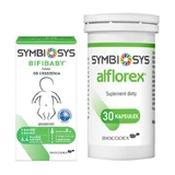 Set Symbiosys Bifibaby, druppels, 8 ml + Symbiosys Alflorex, probioticum, capsules, 30 stuks.