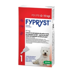 Fyprist 67 mg, solution spot-on pour chiens de 2 à 10 kg, 0,67 ml