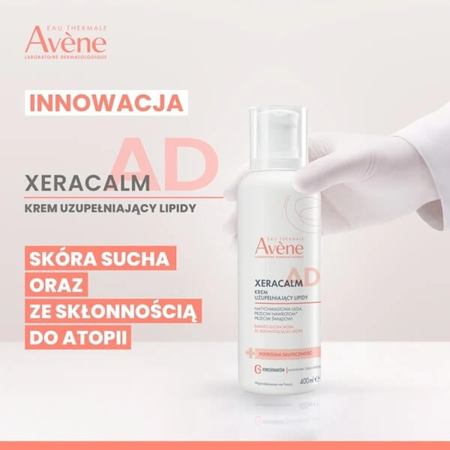 Avene Eau Thermale Xera Calm A.D, lipid replenishing cream, 400 ml