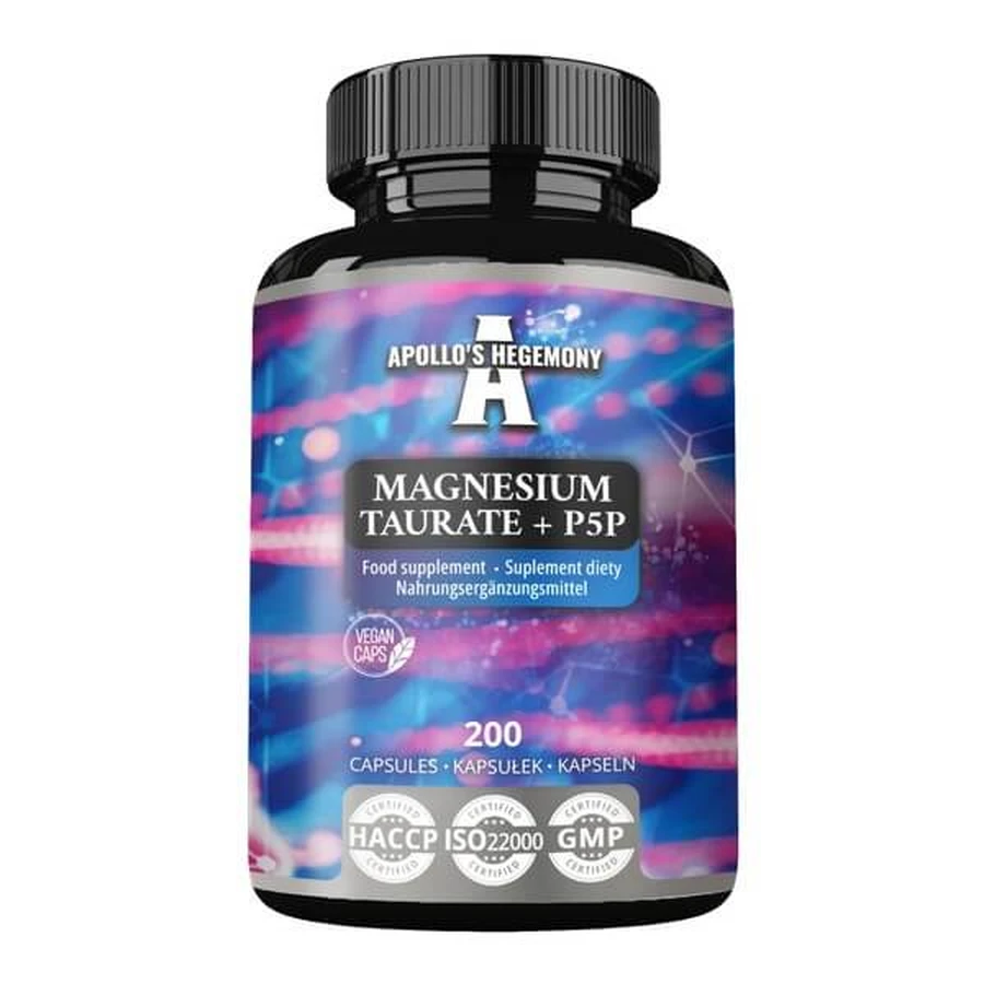 Apollo's Hegemony Magnesium Taurat + P5P, Kapseln, 200 Stk.