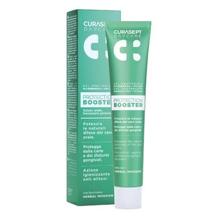 Curasept Daycare Protection Booster, Zahnpasta, Herbal Invasion, 75 ml.