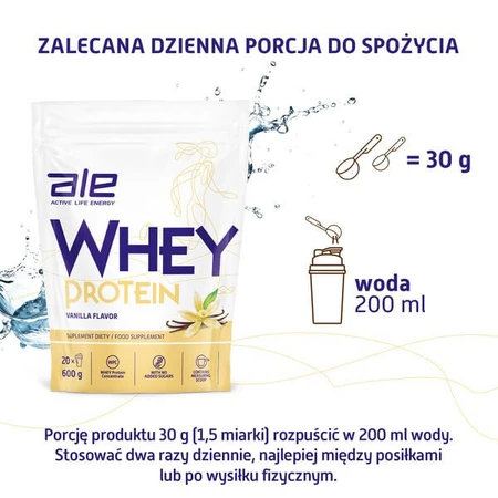 ALE Whey Protein Vanilla Flavor, poudre, 600 g