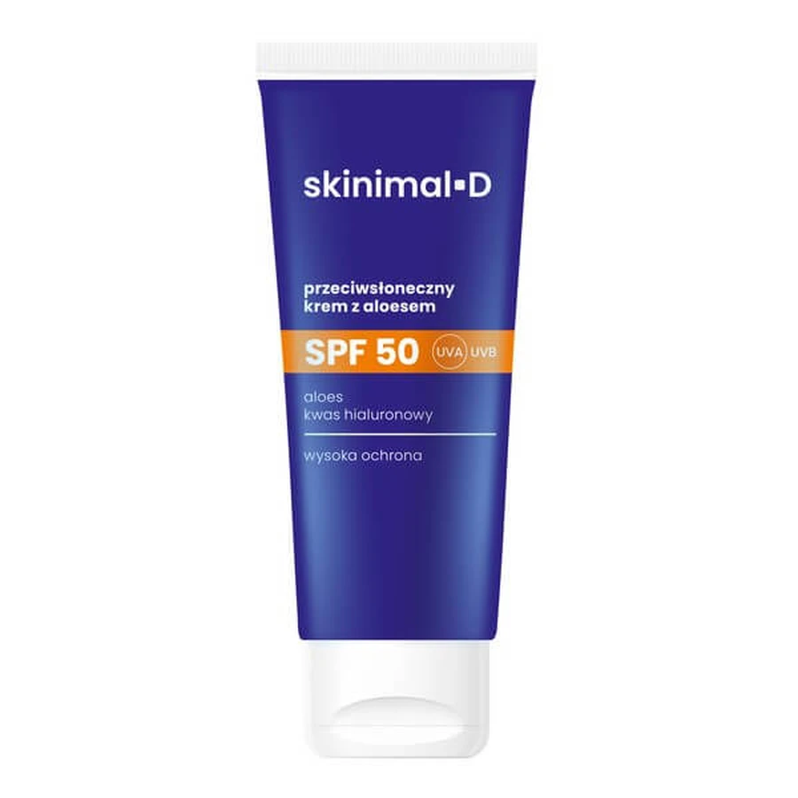 Skinimal D, sunscreen with aloe vera SPF50, 50 ml
