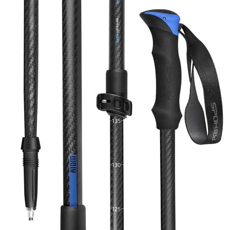 Spokey Atom, Ultraleichte Carbonfaser-Trekkingstöcke, 2 Stück.