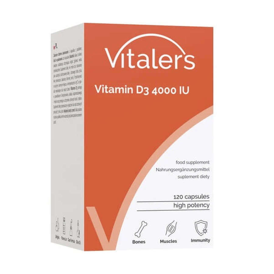 Vitaler's Vitamin D3 4000 IU, capsules, 120 pcs.