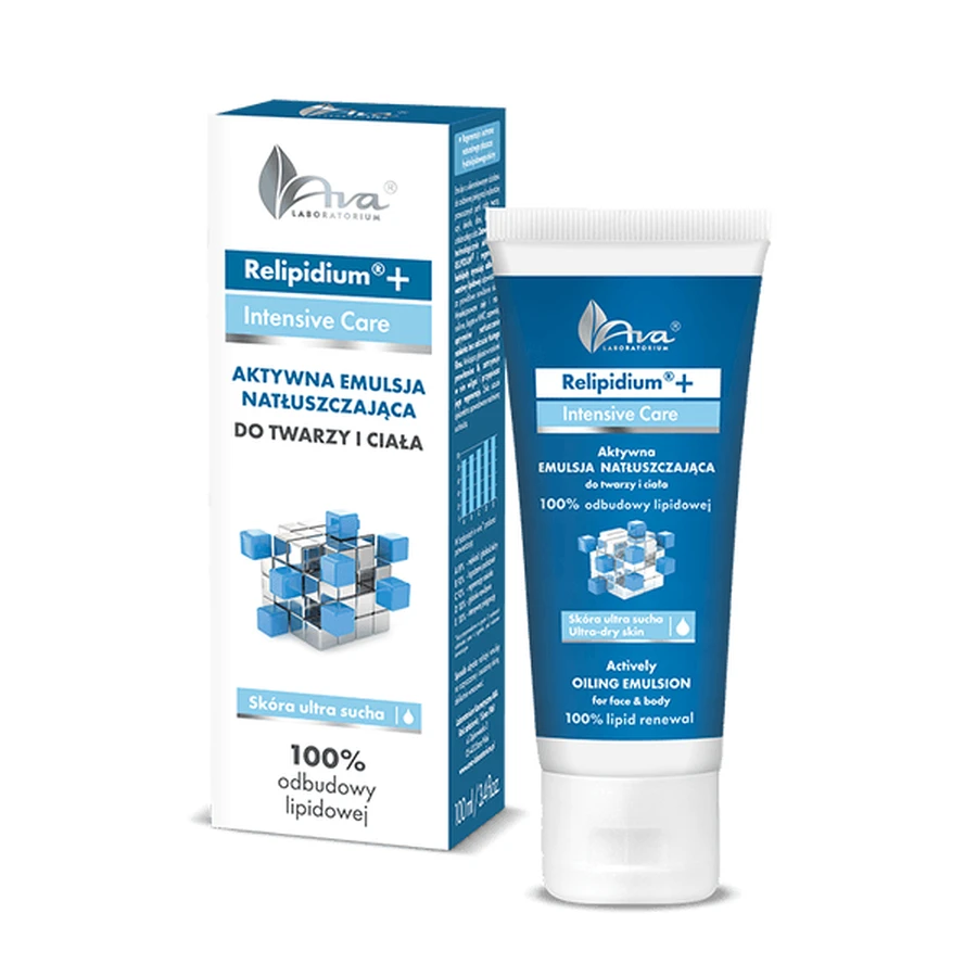 Ava Relipidium+, active lubricating emulsion for face and body, 100 ml
