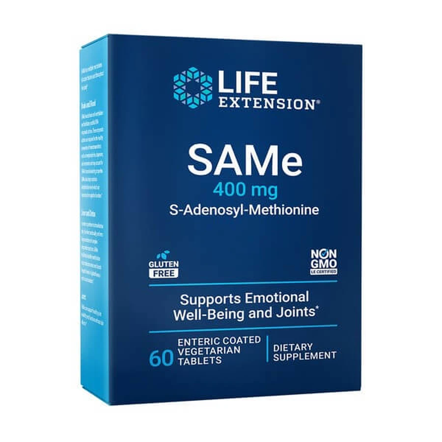 Life Extension SAMe S-Adenosyl-Methionine, 400 mg, tabletten, 60 st.