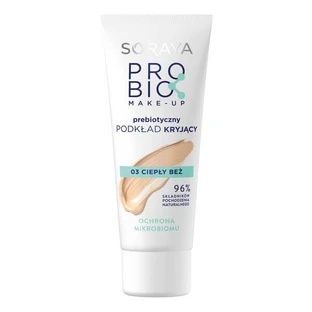 Soraya Probio Make-Up, fondotinta prebiotico coprente, beige caldo 03, 30ml