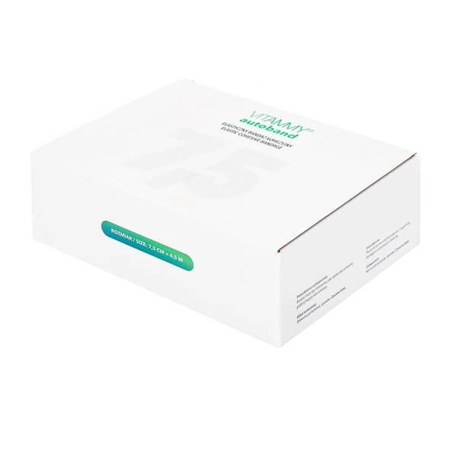 Vitammy Autoband, kohäsive elastische Binde, 7,5 cm x 4,5 m, Mischfarben, 12 Stück.
