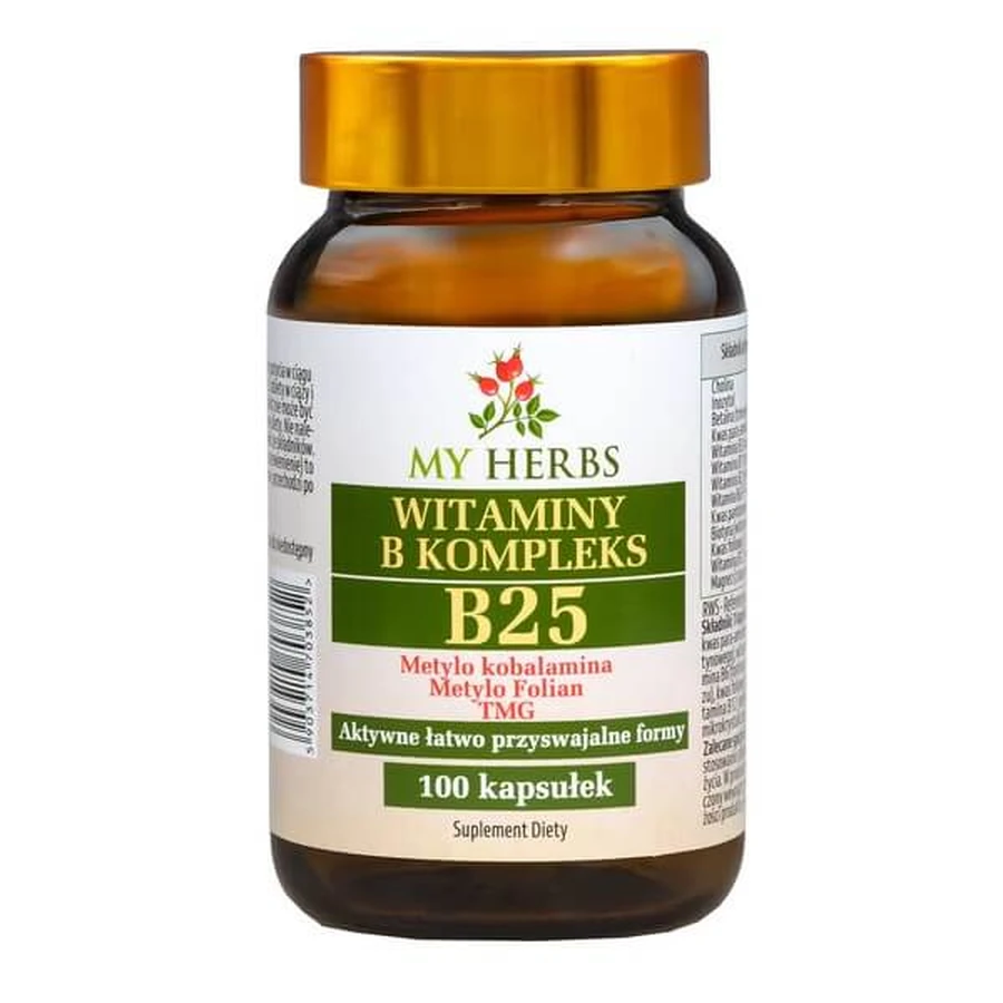 My Herbs Vitaminen B-complex B 25, capsules, 100 st.