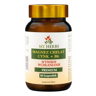My Herbs Magnesium-Zink-Chelat + B6, Kapseln, 80 Stk.