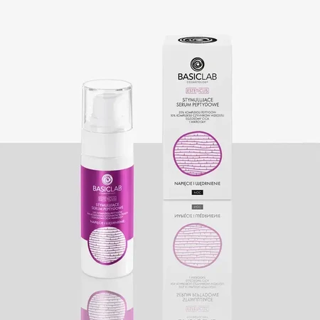 BasicLab Esteticus, stimulating peptide face serum for night Tension and Firming, 30 ml