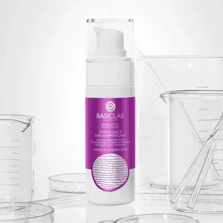 BasicLab Esteticus, stimulating peptide face serum for night Tension and Firming, 30 ml