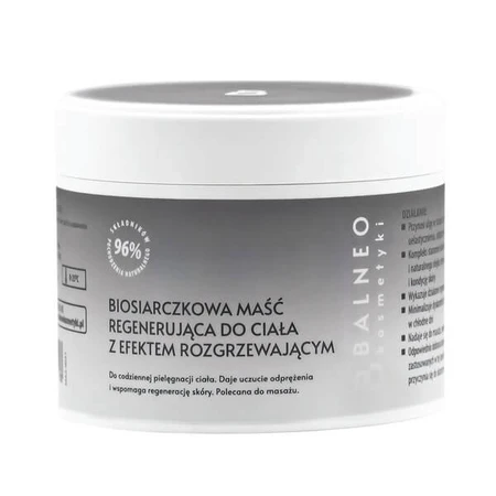 Balneocosmética, pomada corporal biosulfurada, regeneradora y calentadora, 250 ml
