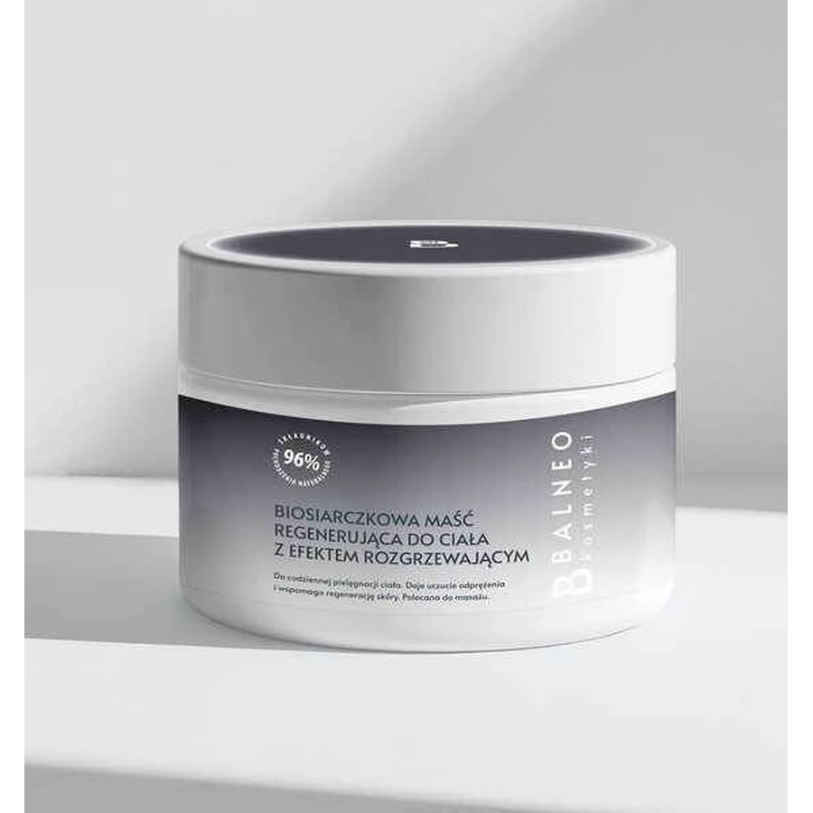 Balneocosmética, pomada corporal biosulfurada, regeneradora y calentadora, 250 ml