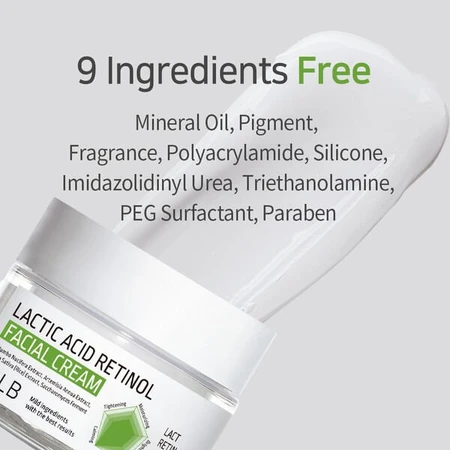 APLB Lactic Acid Retinol Facial Cream, crème de renouvellement à l'acide lactique et au rétinol, 55 ml