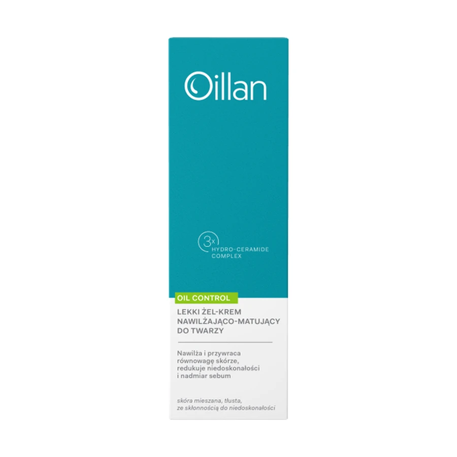Oillan Oil Control, lightweight moisturizing and mattifying gel-cream for combination and oily skin, 50 ml