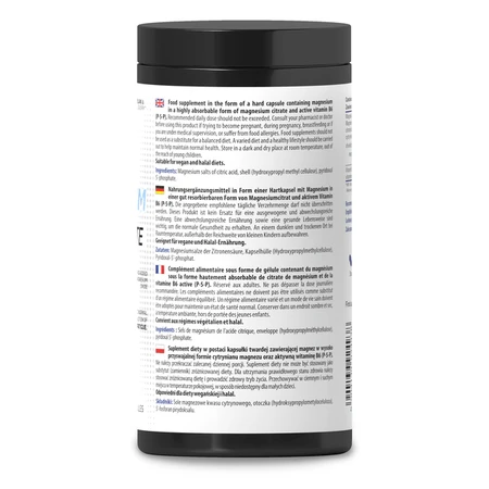 Skill Nutrition Magnesiumcitraat + B6, capsules, 180 stuks.