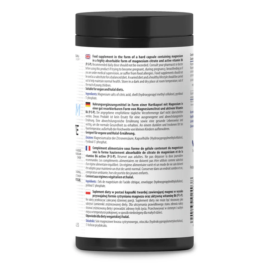 Skill Nutrition Magnesiumcitraat + B6, capsules, 180 stuks.