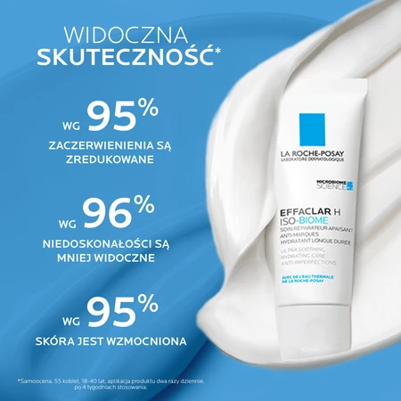 La Roche-Posay Effaclar H ISO-Biome set, crème hydratante visage, 40 ml + crème nettoyante apaisante, 390 ml