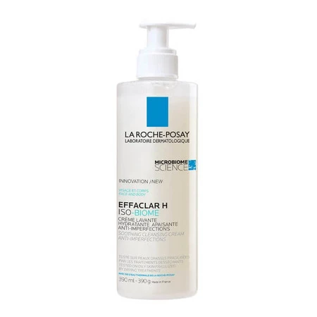 La Roche-Posay Effaclar H ISO-Biome set, crème hydratante visage, 40 ml + crème nettoyante apaisante, 390 ml