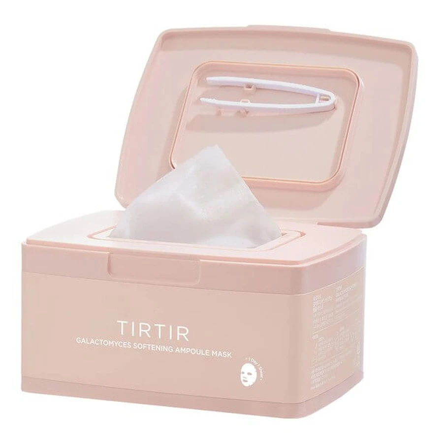 Tirtir, Galactomyces Softening Ampoule Mask Pack, intensive moisturizing sheet mask, 30 pcs.