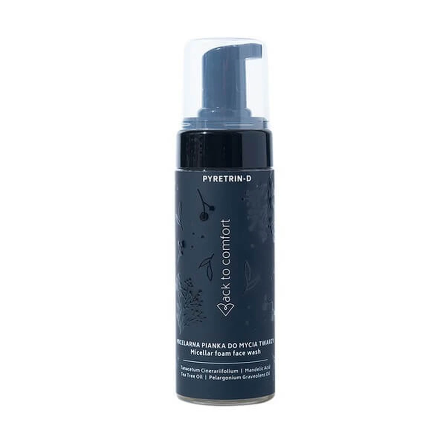 Volver a Confort Pyretrin-D, espuma micelar de limpieza facial, 150 ml