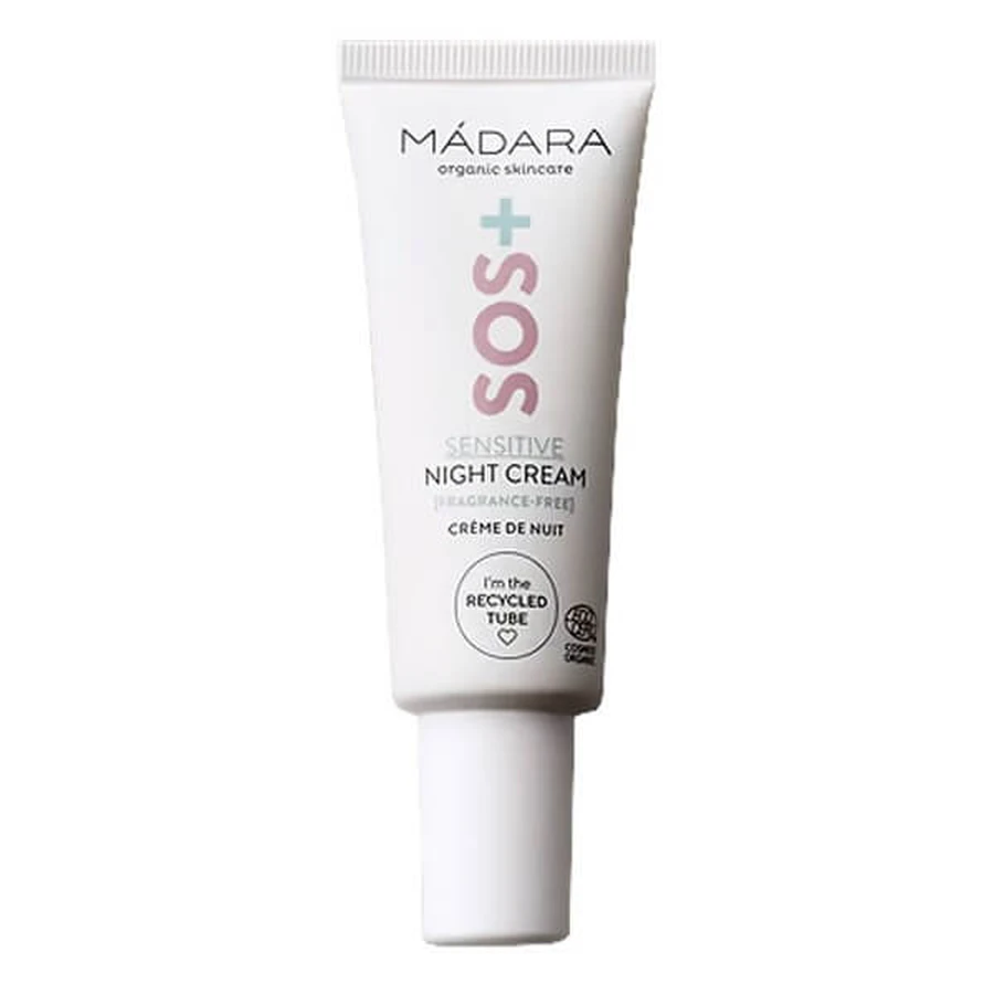 Madara SOS+ Sensitive Night Cream, nachtcrème voor de gevoelige huid, reisformaat, 17 ml