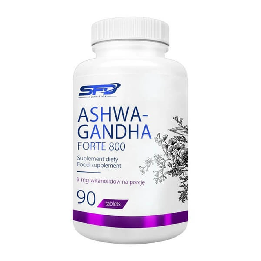 Lote de 2 x SFD, Ashwagandha Forte 800, comprimidos, 90 uds.