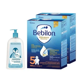 Lote de 2 x Bebilon Advance Pronutra 5, Junior, 1000 g + Bioderma ABCDerm Cold-Cream, 1l