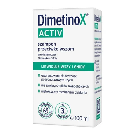 Kit DimetinoX, champú antipiojos, 100 ml + peine GRATIS