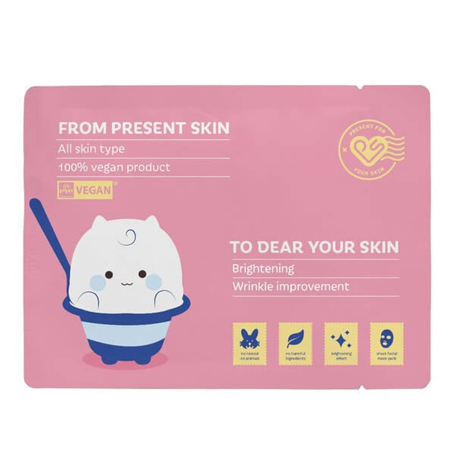 Present Skin P.S. Probiotics for Your Skin, masque en feuille avec probiotiques, 20 g
