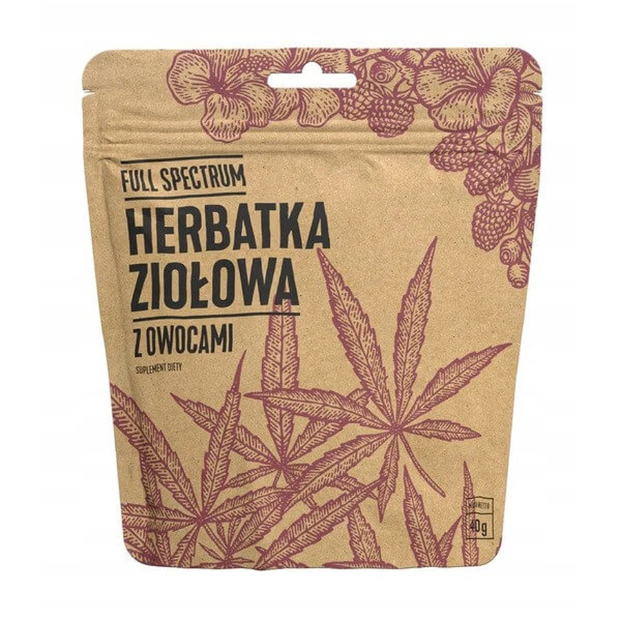 Cosma Full Spectrum, Té de cáñamo con frutas, deshidratado, 40 g