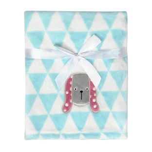 Babymatex, RICCO deken met borduursel 75x100 cm, dog triangles, 1 st.